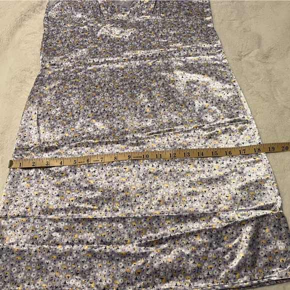 Dainty Floral Satin Slip Dress - Picture 8 of 8